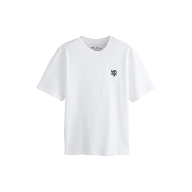 T-shirt artiste keith haring blanc <span itemprop=