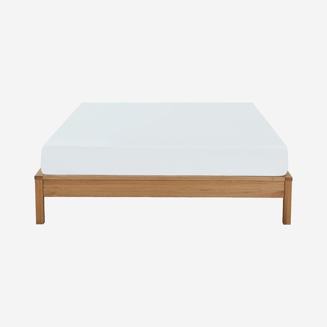 Cadre de lit bois massif, chêne, bois HAZO Couleur naturel clair <span itemprop=