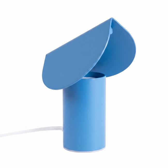 Lampe de bureau Aluminium Bleu LED 1 Biscuit Couleur bleu <span itemprop=