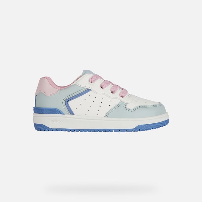 Baskets Geox Washiba Girl Pour Fille - Chaussures Respirantes Et Confortables Pour Le Quotidien, École, Loisirs