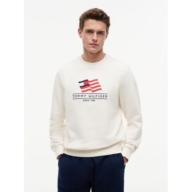 Crew Neck Sweatshirt, ecru , TOMMY HILFIGER