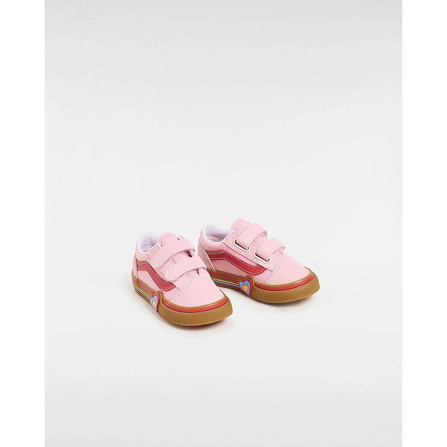 Baskets cuir Old Skool V Heart rose <span itemprop=