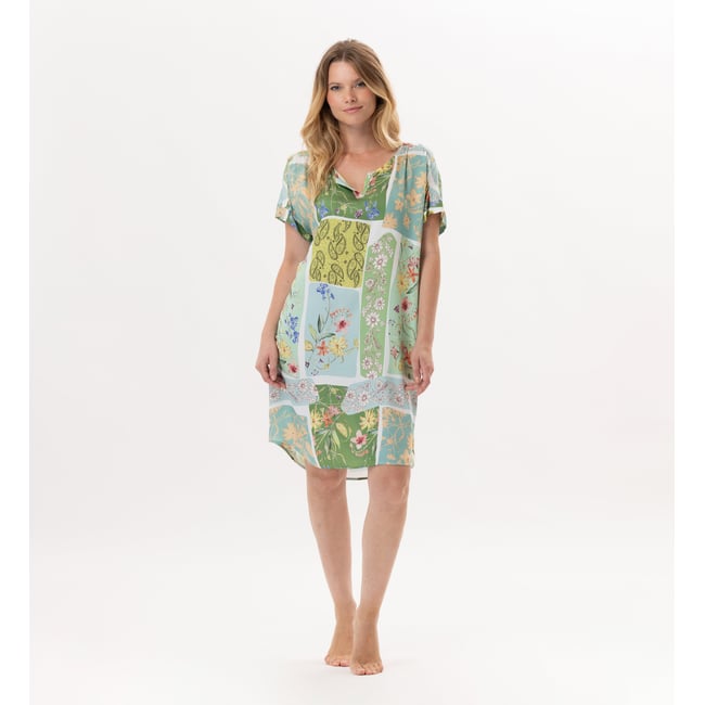 Chemise de nuit en viscose ESTEREL 901 vert <span itemprop=