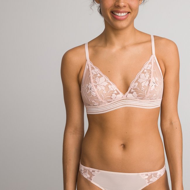 Soutien-gorge sans armatures tulle brodé Jaiya - LA REDOUTE COLLECTIONS