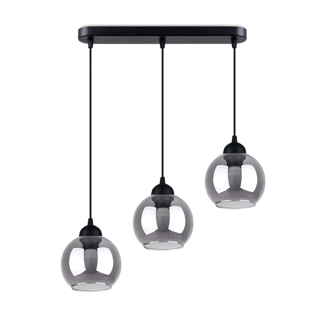Suspension Acier Noir E27 3 Alino Couleur noir <span itemprop=