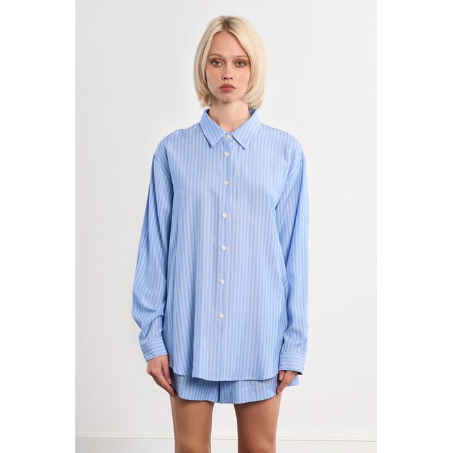 Chemise oversize rayée v002232 <span itemprop=