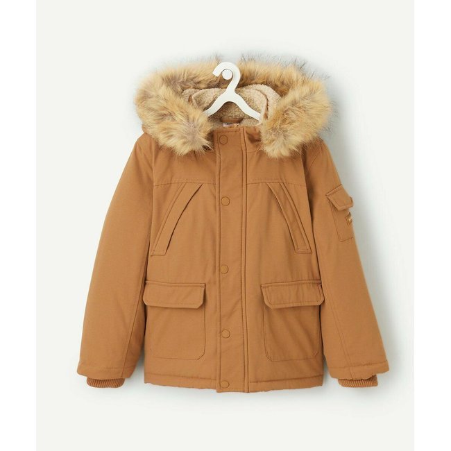 Parka mit Kapuze braun <span itemprop=