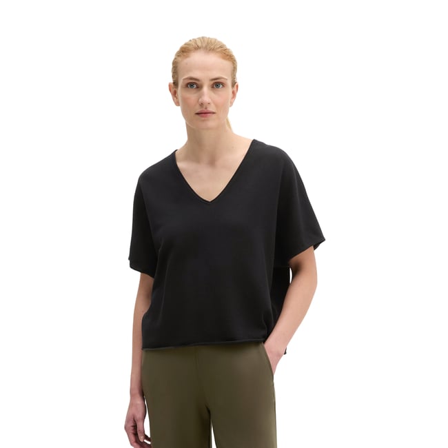 Pull à manches courtes loose en fil de coton pur - MARC O'POLO