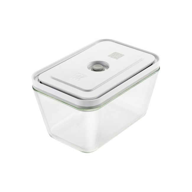 Boîte sous vide verre taille l rectangulaire Couleur blanc <span itemprop=