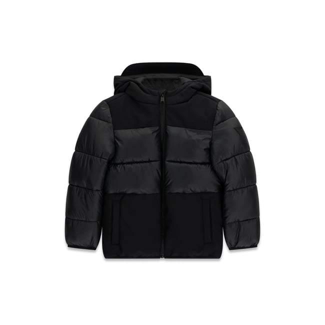 Doudoune À Capuche noir <span itemprop=