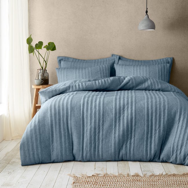 Tamba Jersey Stripe Duvet Cover and Pillowcase Set - PINEAPPLE ELEPHANT