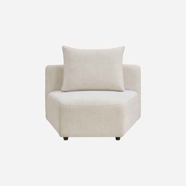 Chauffeuse en tissu garnie de plumes CAPRI - HABITAT