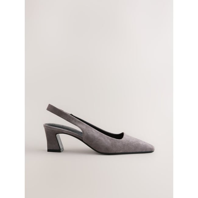 Chaussures en daim bride arrière/talon carré - NEXT