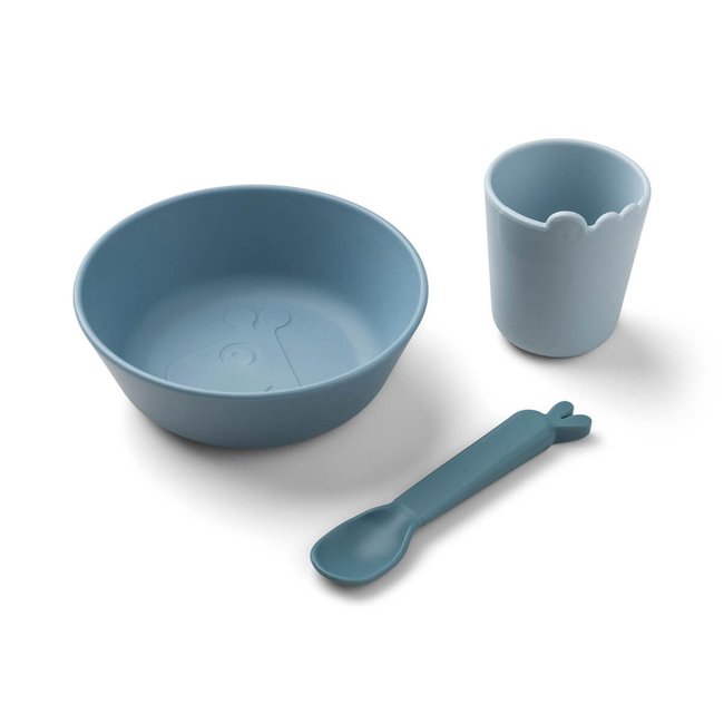 Coffret 1er repas kiddish bleu <span itemprop=