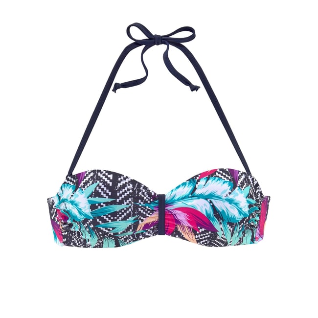 Haut maillot de bain bandeau Jane bleu marine bleu marine <span itemprop=