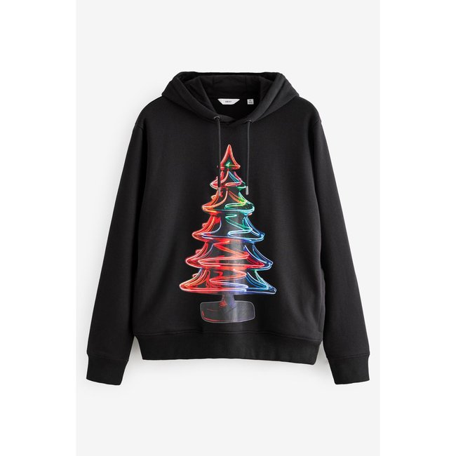 Sweat de noël matelassé à enfiler noir de noël <span itemprop=