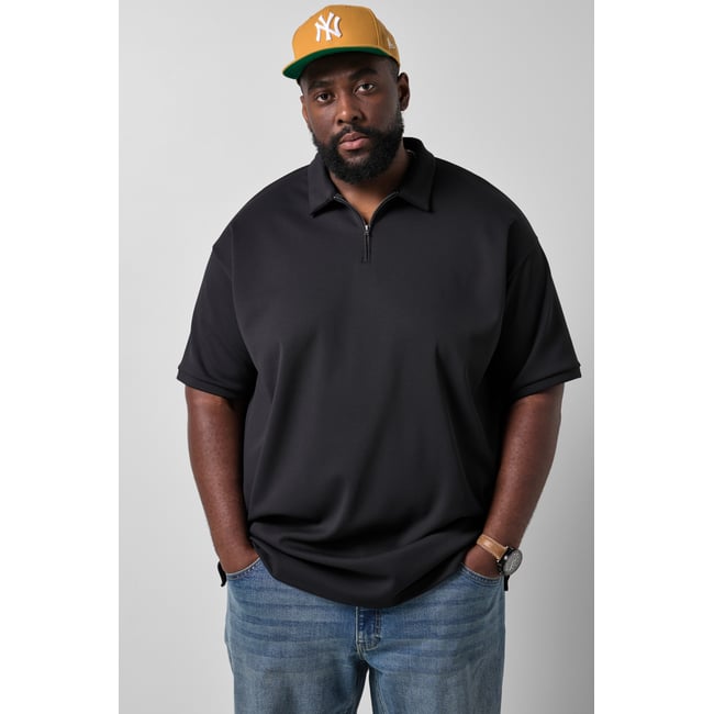 Polo, oversize, manches courtes noir <span itemprop=