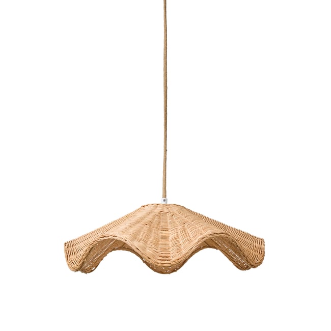 Abat-jour en rotin vague Couleur moka <span itemprop=
