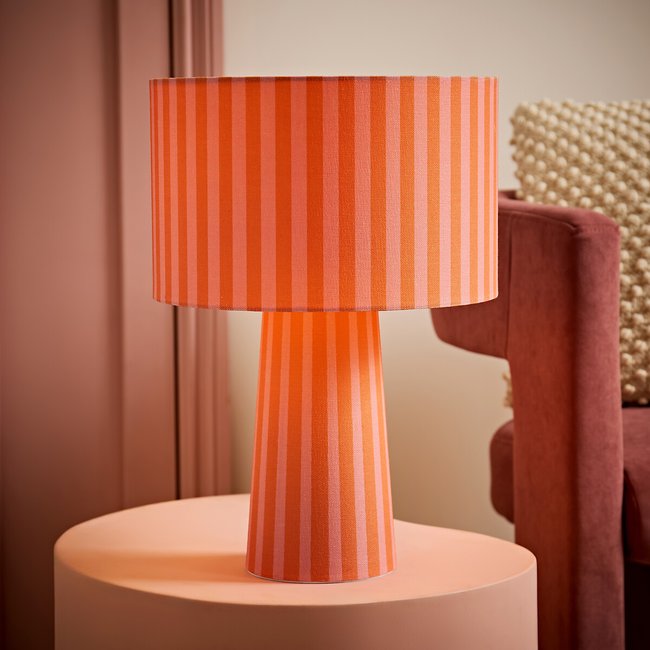 Taylor Sherbert Stripe Full Fabric Table Lamp, peach, ÉDITÉ