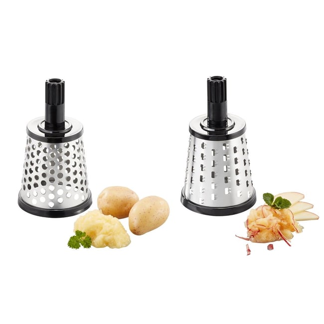 Gefu Set De 2 Tambours Pour Râpe Transforma En Acier Inoxydable - Parfait Pour Fromages Et Muesli