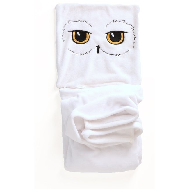 Coussin Plaid 2 en 1, Hedwige Harry Potter blanc <span itemprop=