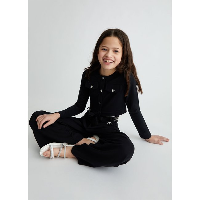 Veste en jersey noir <span itemprop=