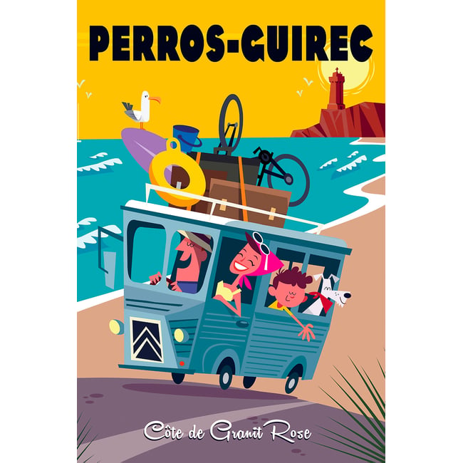 Tableau road trip à perros guirec - HEXOA