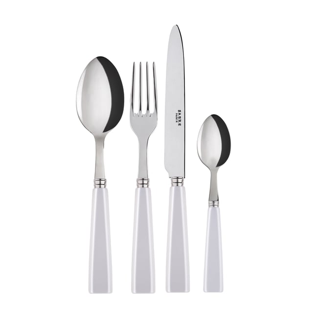 Ménagère 48 pièces, Icône Couleur blanc <span itemprop=