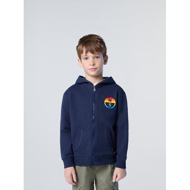 Sweat-shirt à capuche à fermeture Éclair intégrale orné de motifs arc-en-ciel - NORTH SAILS
