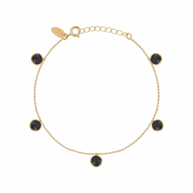 Bracelet multi moorea onyx noir <span itemprop=