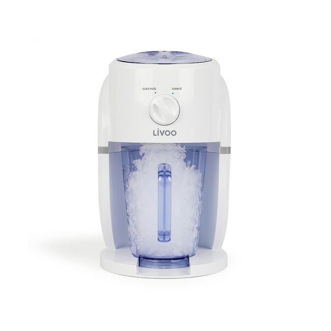 Appareil 2 en 1 granités et glace pilée blanc <span itemprop=