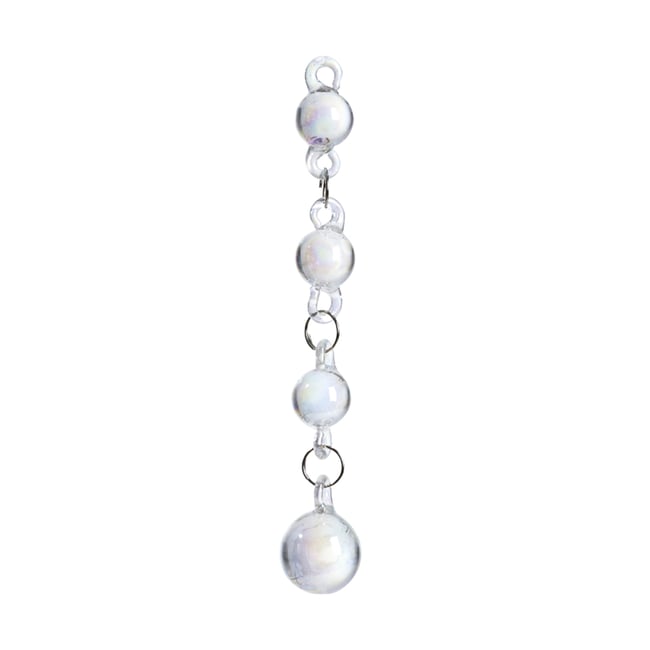 Suspension décorative de perles en verre soufflé H14 Couleur transparent <span itemprop=