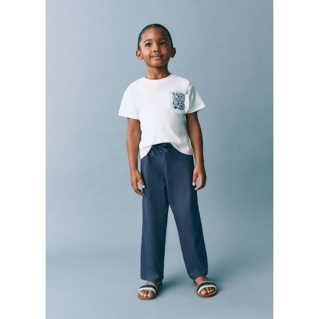 Pantalon de jogging côtelé bleu marine foncé <span itemprop=