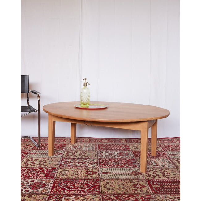 Table basse années 20 en bois Léonie N°1082 - Bon état Couleur bois clair <span itemprop=