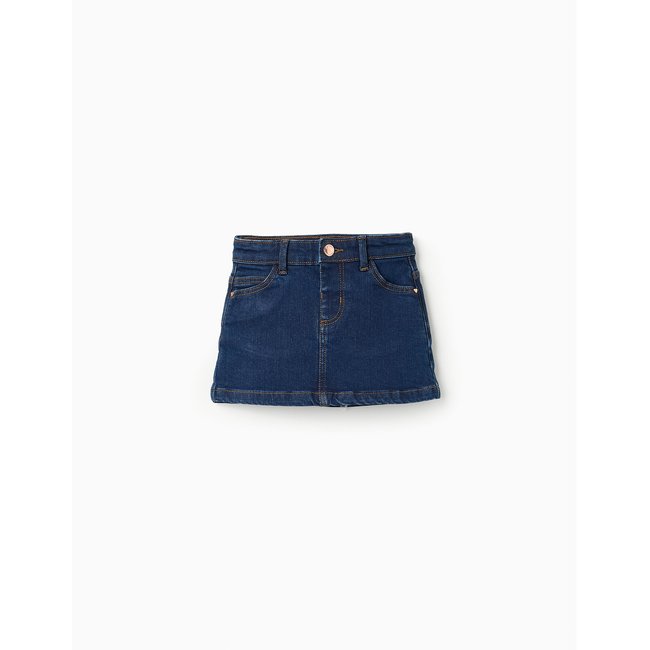 Mini Jupe en Jean bleu <span itemprop=