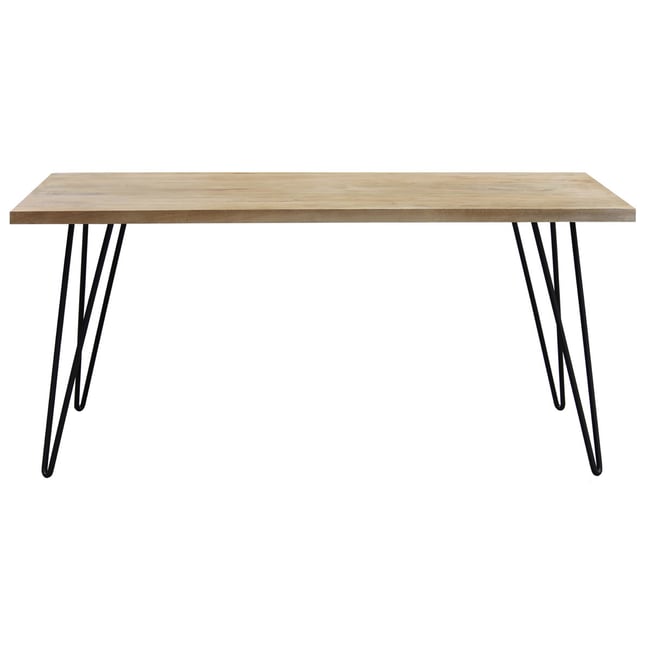 Table à manger en bois manguier massif L160 cm VIBES Couleur naturel <span itemprop=