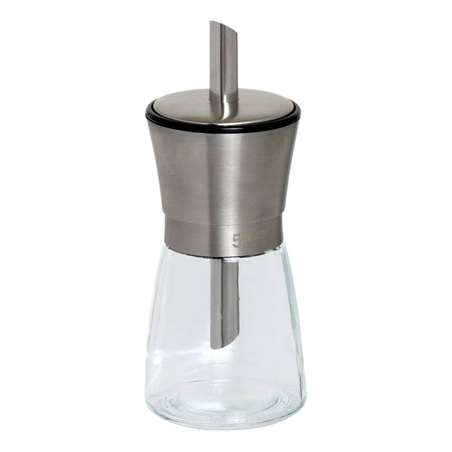 Sucrier en verre et inox NIXO Couleur transparent <span itemprop=
