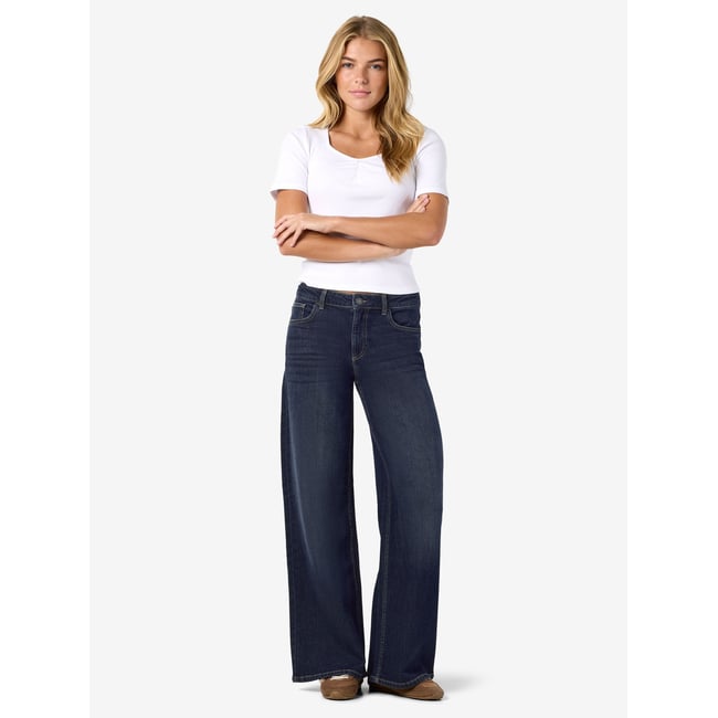 Jean À Coupe Ample bleu - dark blue denim1 <span itemprop=