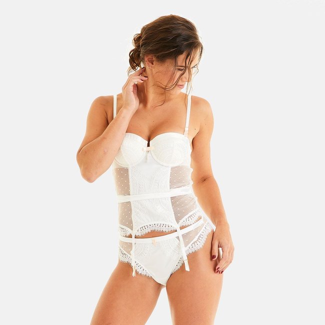 Guêpiere PIECE MONTEE ivoire <span itemprop=