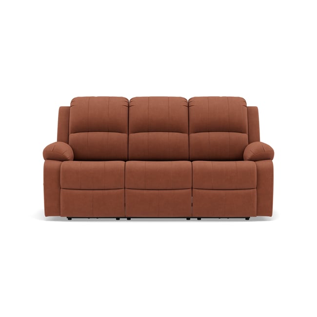 Canapé relax électrique velours côtelé 3pl, ARMAND Couleur terracotta <span itemprop=