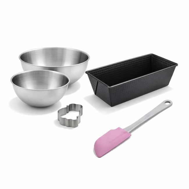 Set de 4 ustensiles de pâtisserie moule à gâteaux bol HARIBO noir <span itemprop=