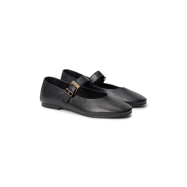 Ballerine basse in pelle nero  TOMMY HILFIGER