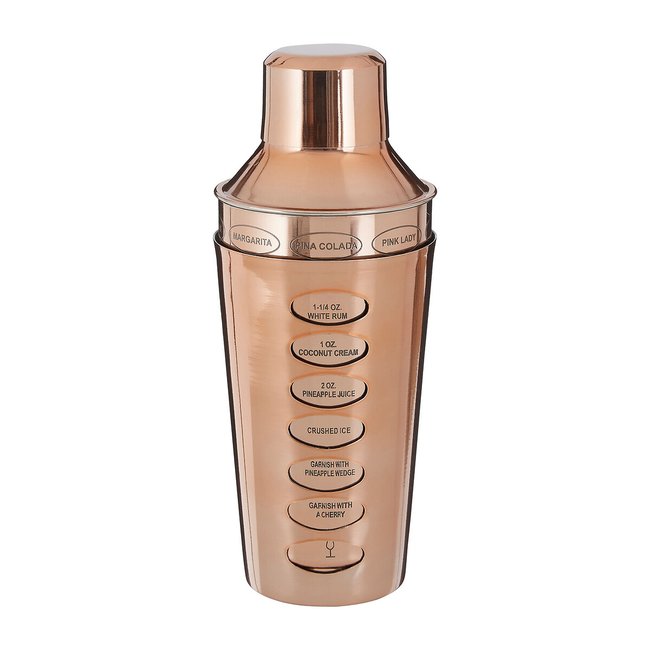 Recipe Cocktail Shaker in Rose Gold, rose gold, SO'HOME
