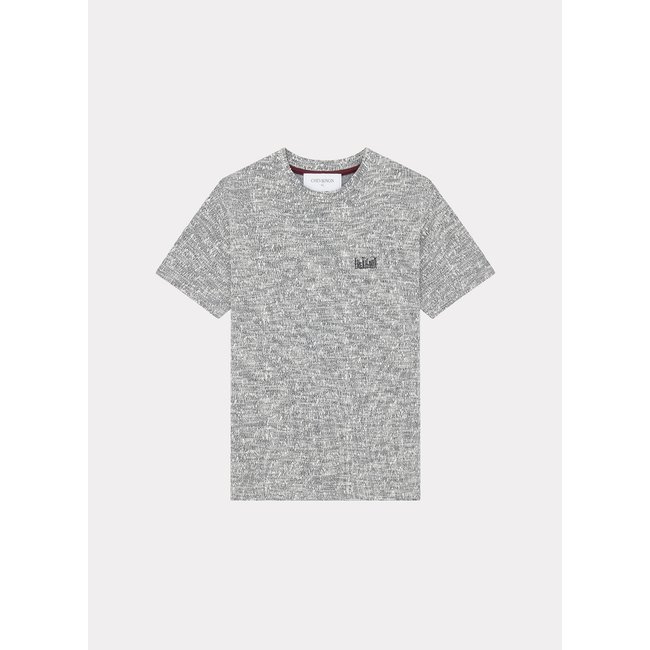 T-shirt oversize col rond CITY TEE JACQUARD gris <span itemprop=