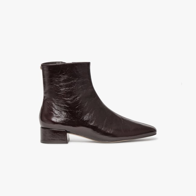 Boots À Talon en cuir MELLE marron marron fonce <span itemprop=