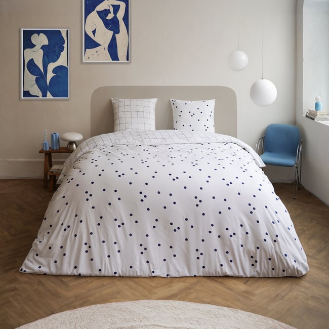 Pack Housse de couette + Taie(s) d'oreiller Coton Lune lune <span itemprop=