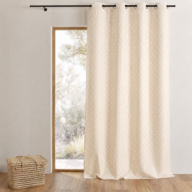 Rideau jacquard à motifs arrondis poids - HOME MAISON