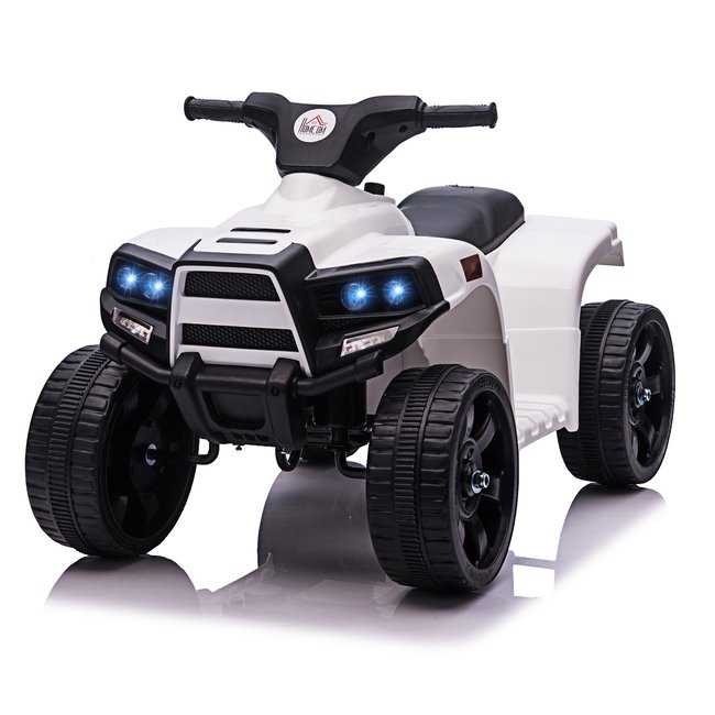 Voiture 4x4 quad buggy électrique enfant 18-36 mois blanc noir blanc <span itemprop=