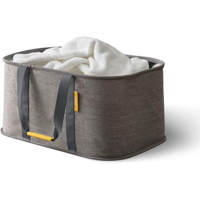 Panier à linge pliable 35 litres gris <span itemprop=