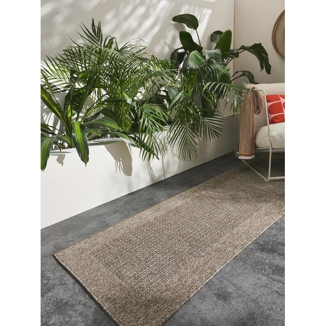 Tapis de couloir extérieur & intérieur NAOTO Couleur beige <span itemprop=